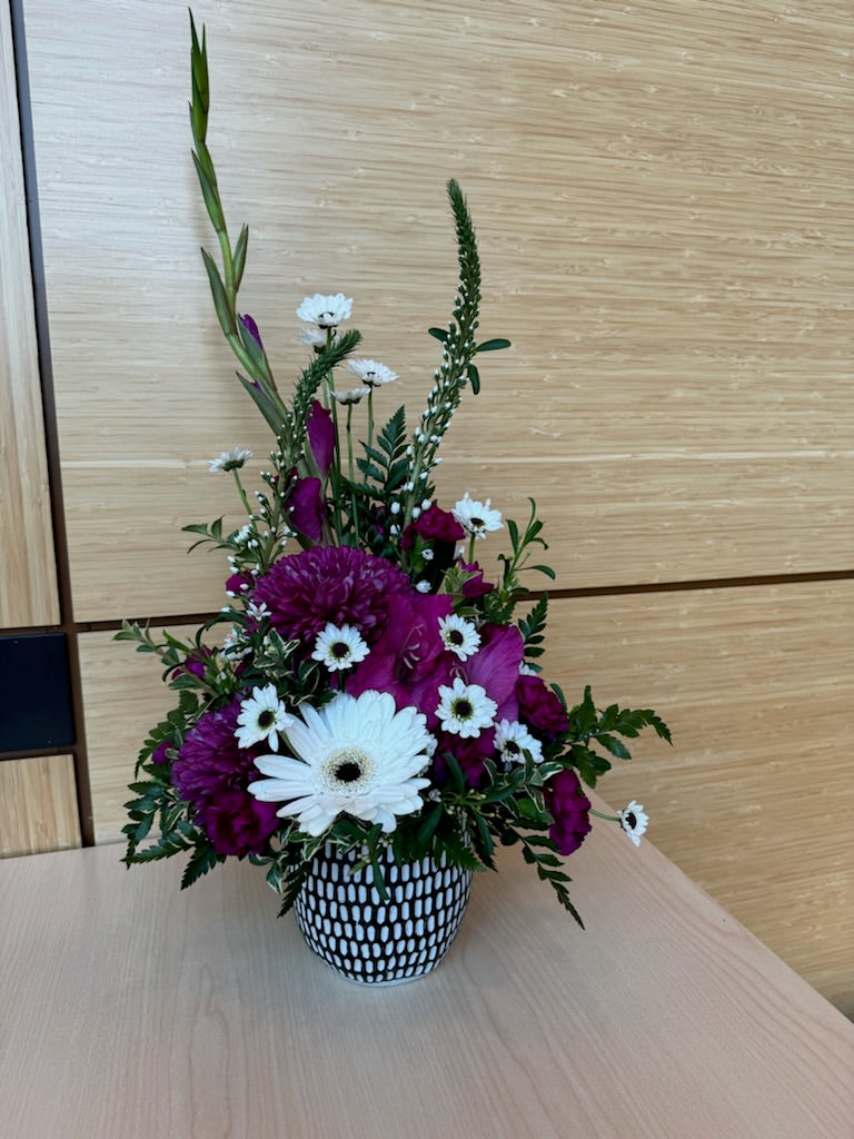 Large Beautiful Flower Arrangement in Contemporary Vase