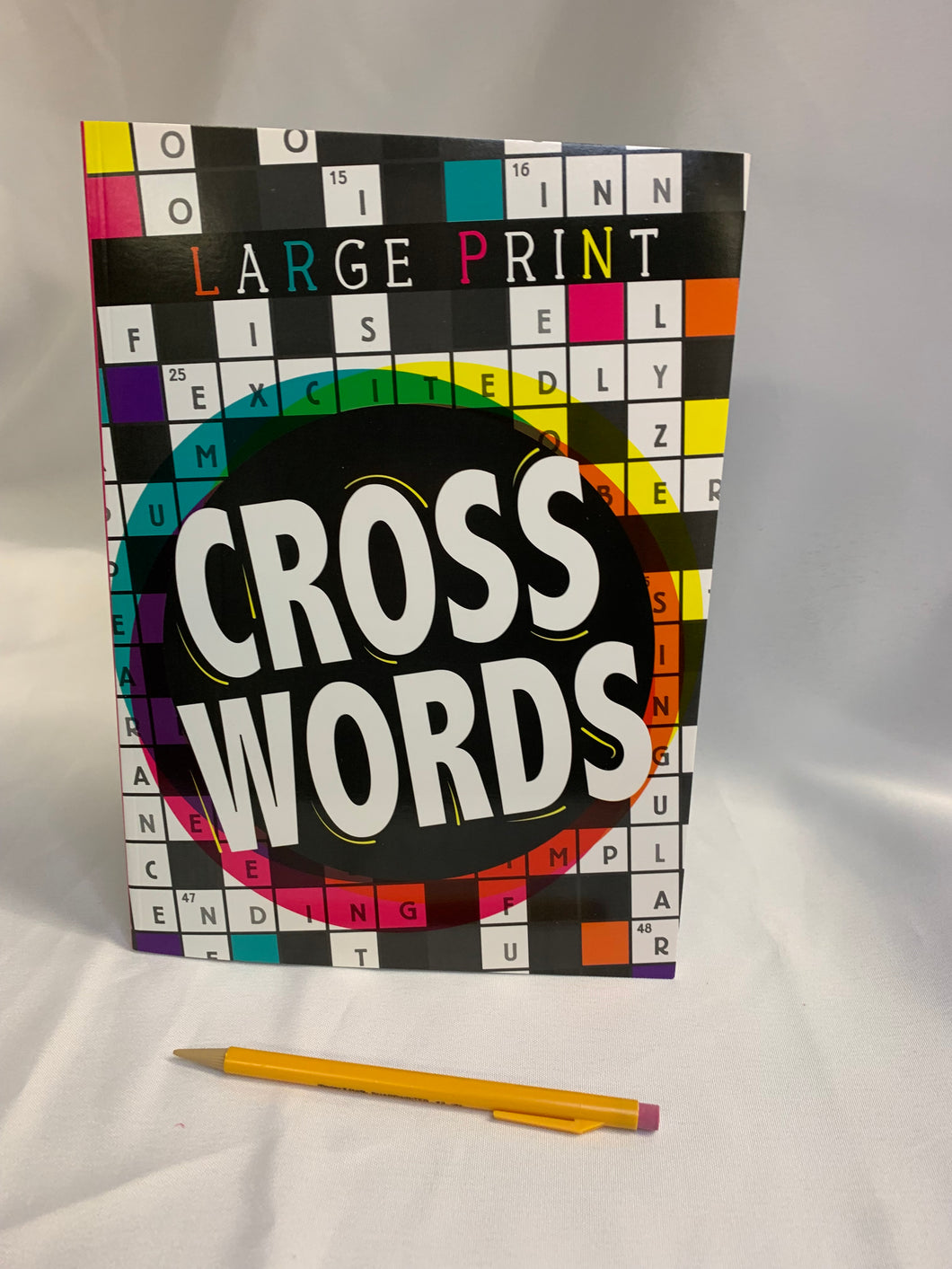 Large Print Crossword book with pencil